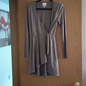 Olive shimmer wrap cardi